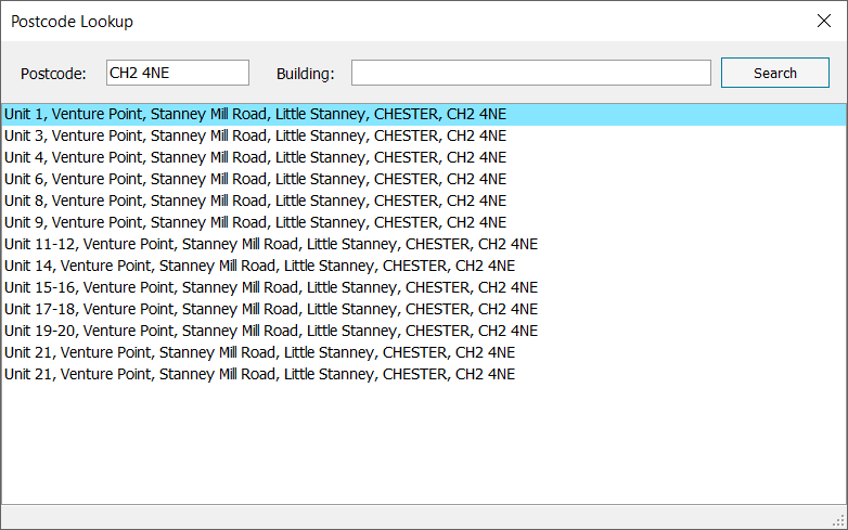 Postcode Lookup